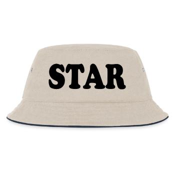 Star - Kinder Bucket Hat - Natur/Navy - Vorne