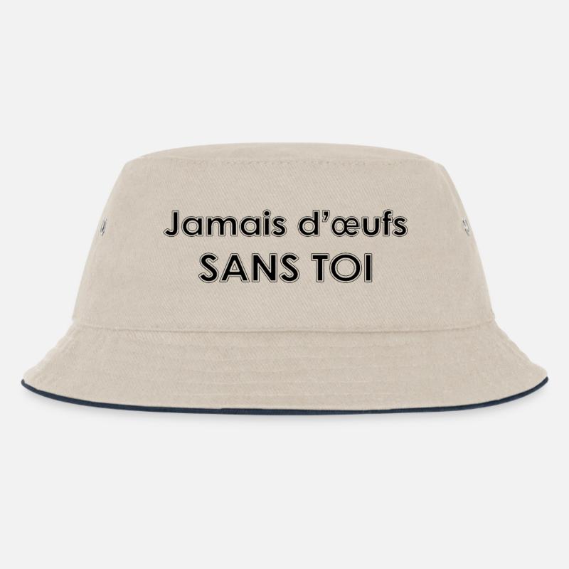 Niemals Eier ohne dich - Kinder Bucket Hat - Natur/Navy