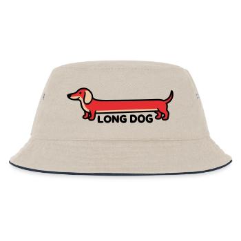 Un long chien teckel qui dit drôle - Bob Enfant - blanc cassé/bleu marine - Devant