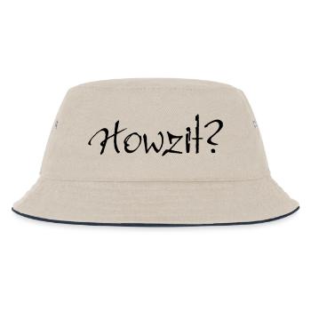 Howzit? - Kids’ Bucket Hat - ecru/navy - Front