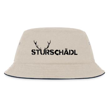 Sturschädl Dickkopf Dialekt Mundart Österreich - Kinder Bucket Hat - Natur/Navy - Vorne