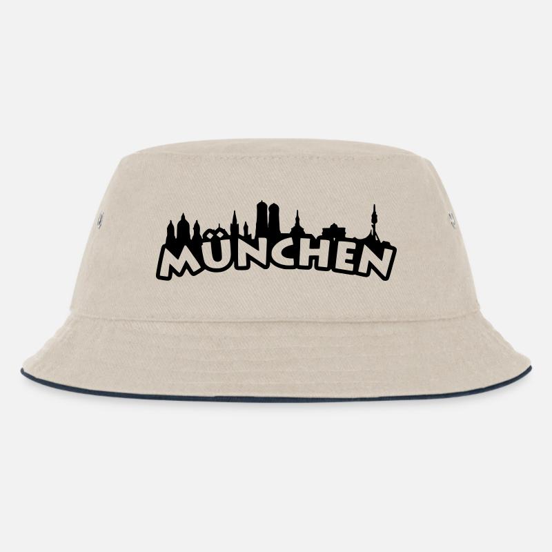 München - Kinder Bucket Hat - Natur/Navy