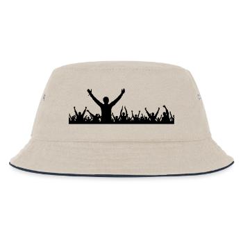 Menschen - Gruppe Fans - Kinder Bucket Hat - Natur/Navy - Vorne