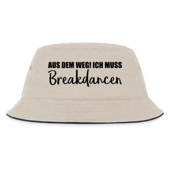 aus dem weg breakdancen - Kinder Bucket Hat - Natur/Navy - Vorne