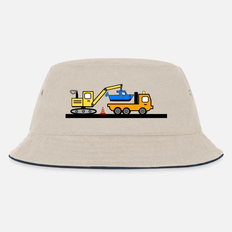 Bagger - Kinder Bucket Hat - Natur/Navy
