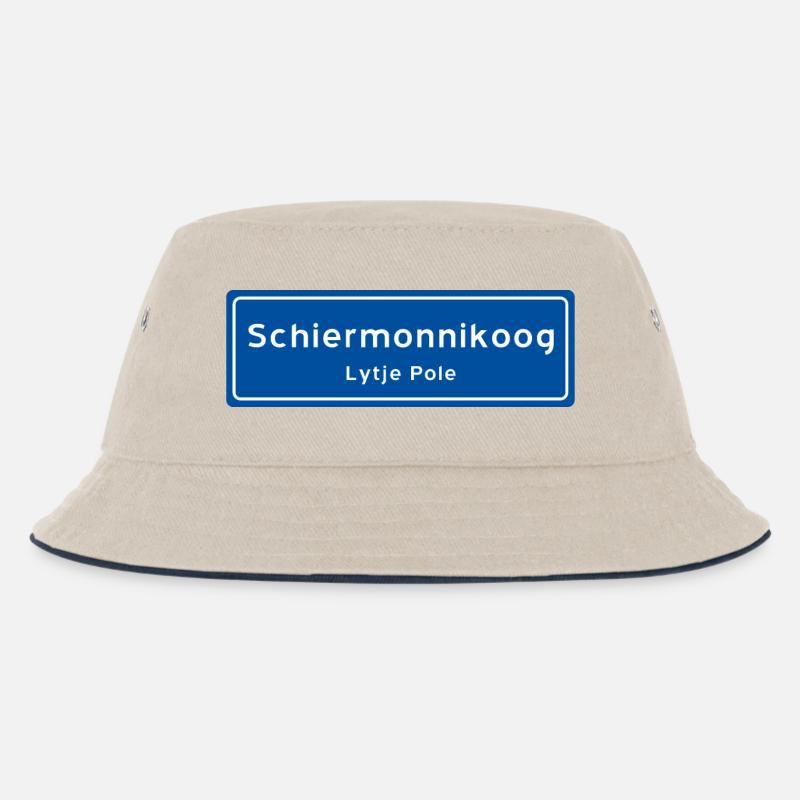 Panneau de nom de lieu Schiermonnikoog - Bob Enfant - blanc cassé/bleu marine