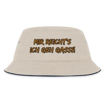 Mir reicht's ich geh Gassi! - Kinder Bucket Hat - Natur/Navy - Vorne