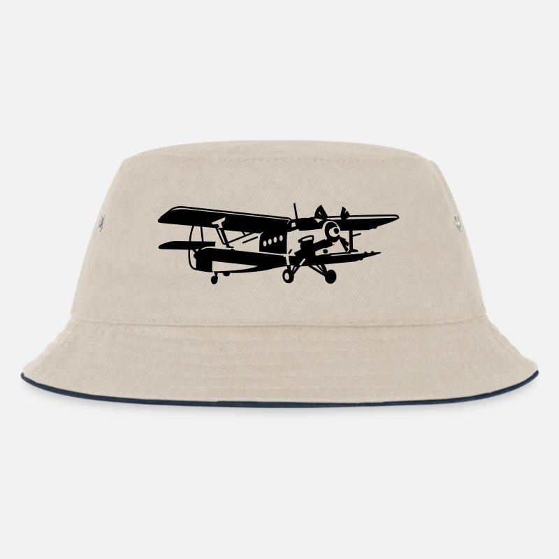 An-2 - Kinder Bucket Hat - Natur/Navy