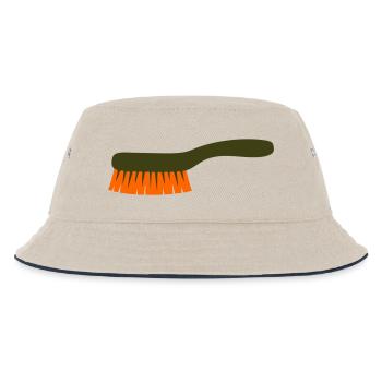 Pilzbürste Werkzeug Sammler - Kinder Bucket Hat - Natur/Navy - Vorne