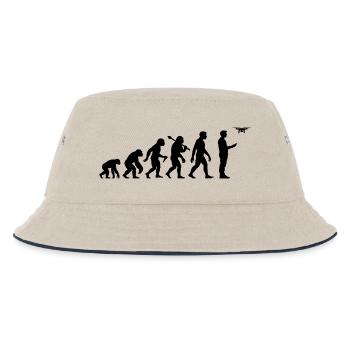 Drohne Evolution Für Drone Piloten - Kinder Bucket Hat - Natur/Navy - Vorne