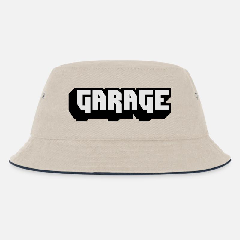 Garage-Musik - Kinder Bucket Hat - Natur/Navy