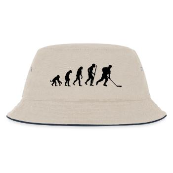 evolution of  hockey_ - Kinder Bucket Hat - Natur/Navy - Vorne