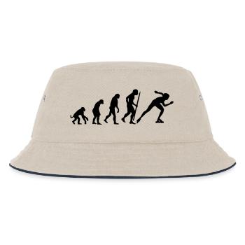 Evolution de patinage de vitesse en ligne - Bob Enfant - blanc cassé/bleu marine - Devant