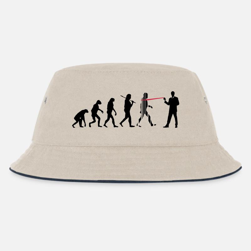 evolution nsa - Kids’ Bucket Hat - ecru/navy