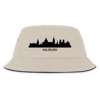 Skyline Salzburg Text - Kinder Bucket Hat - Natur/Navy - Vorne