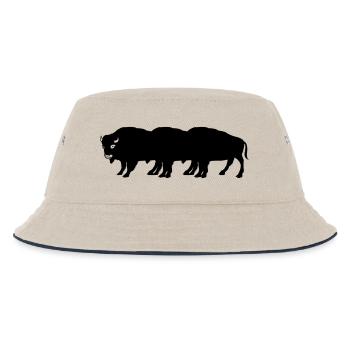 bisons - Kinder Bucket Hat - Natur/Navy - Vorne