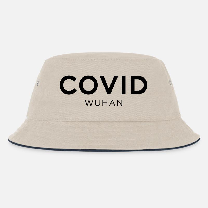Covid Wuhan - Kinder Bucket Hat - Natur/Navy