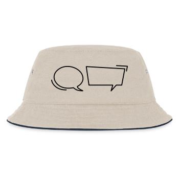 Comic Sprechblasen - Kinder Bucket Hat - Natur/Navy - Vorne