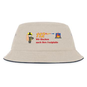 Wir löschen auch ihre Festplatte - Feuerwehr - Kinder Bucket Hat - Natur/Navy - Vorne