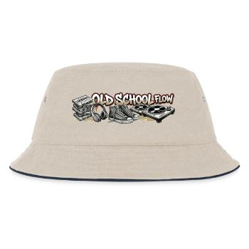 Motif rétro hip-hop Old School Flow - Bob Enfant - blanc cassé/bleu marine - Devant