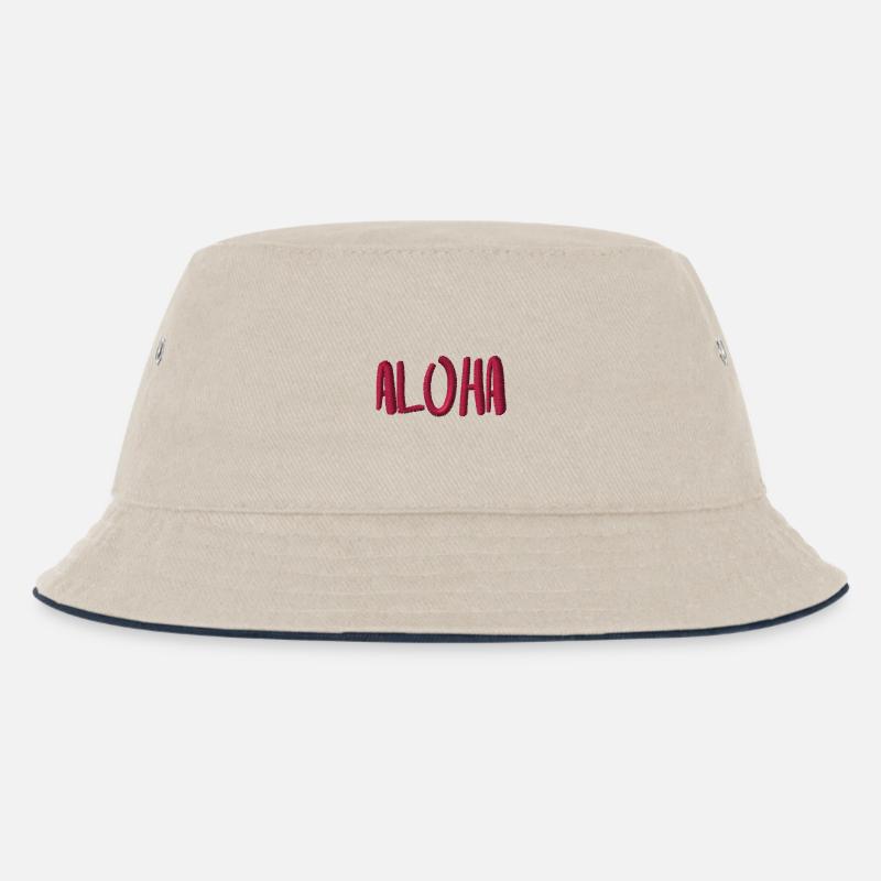 Aloha - Kinder Bucket Hat - Natur/Navy