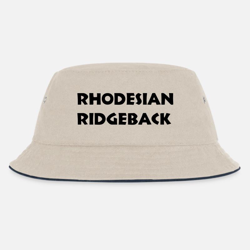 Rhodesian Ridgeback Liegend - Kinder Bucket Hat - Natur/Navy