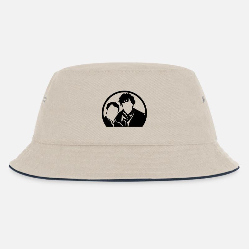 I AM SHERLOCKED - Kinder Bucket Hat - Natur/Navy