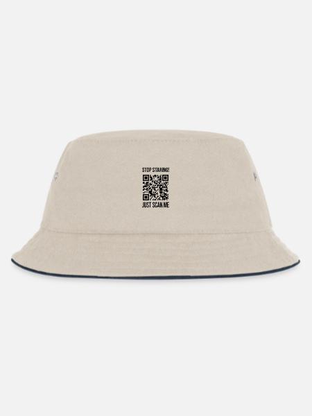 Scanne mich QR Code für Motivation - Kinder Bucket Hat - Natur/Navy