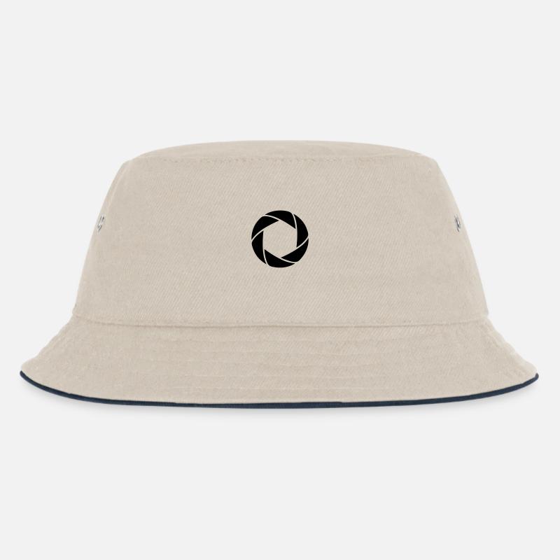 display2015 Einfarbig - Kinder Bucket Hat - Natur/Navy