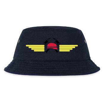 Fire helmet, ax and Wings - Kids’ Bucket Hat - navy/navy - Front