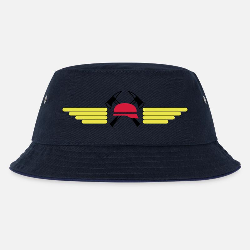 casque de feu, hache et des ailes - Bob Enfant - marine/marine