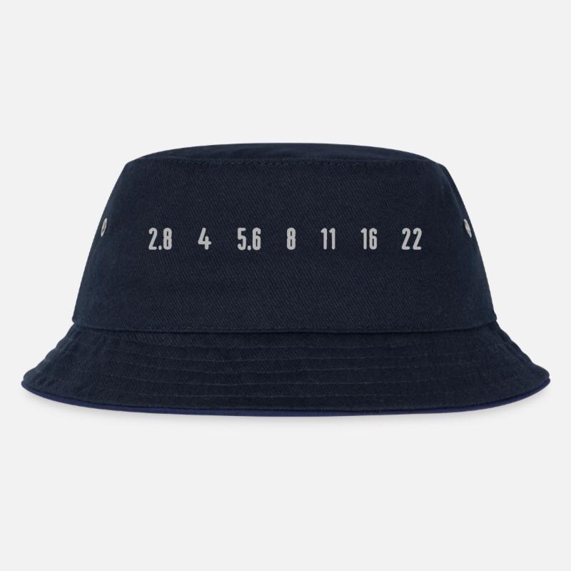 Blende Objektiv grau - Kinder Bucket Hat - navy/navy