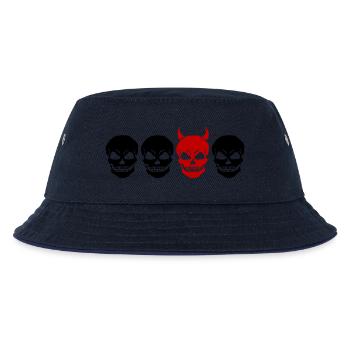 DIFFERENT SKULL2 -2C - Kinder Bucket Hat - navy/navy - Vorne