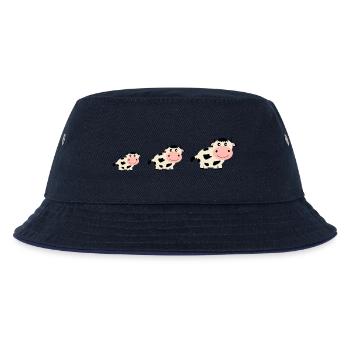 Kuh Kühe Comic Geschenk Bauern Landwirte - Kinder Bucket Hat - navy/navy - Vorne