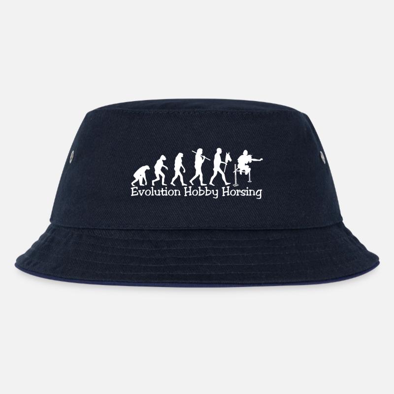 Evolution Hobby Horsing (weiß) - Kinder Bucket Hat - navy/navy