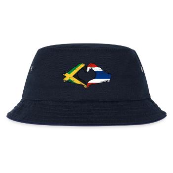 Jamaika Thailand Hände Herzform used - Kinder Bucket Hat - navy/navy - Vorne