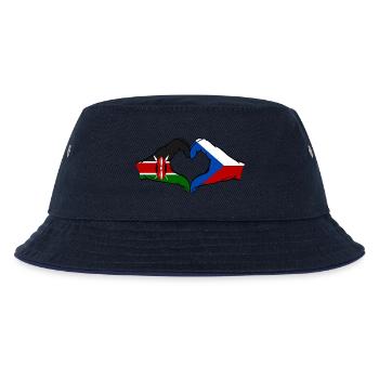 Kenia Tschechien Flagge Hände Herz - Kinder Bucket Hat - navy/navy - Vorne