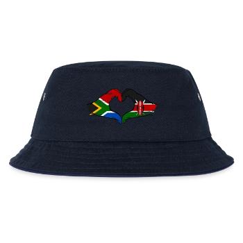 Südafrika Kenia Flagge Hände Herz used - Kinder Bucket Hat - navy/navy - Vorne