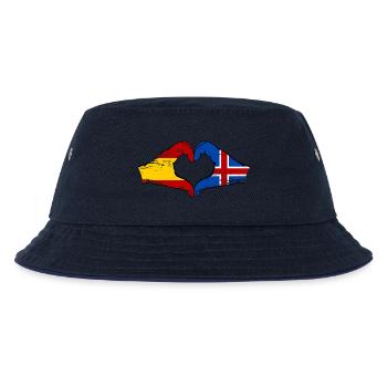 Spain Iceland flag hands heart used - Kids’ Bucket Hat - navy/navy - Front