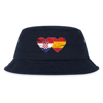 Croatie Espagne Drapeau Mains Coeur Forme Utilisé - Bob Enfant - marine/marine - Devant