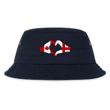 Kanada England Flagge Hände Herzform - Kinder Bucket Hat - navy/navy - Vorne