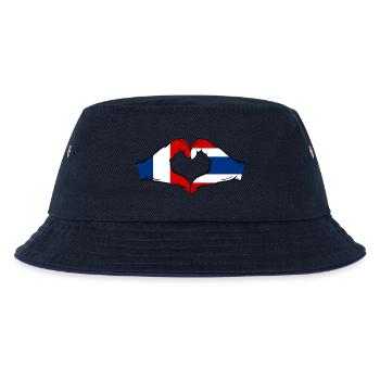 Frankreich Thailand Flagge Hände Herzform - Kinder Bucket Hat - navy/navy - Vorne