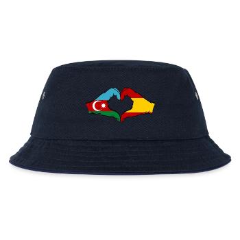 Aserbaidschan Spanien Flagge Haende Herzform - Kinder Bucket Hat - navy/navy - Vorne