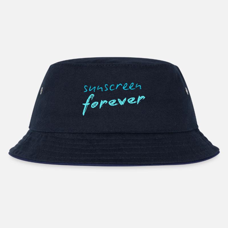 Sunscreen forever - Kids’ Bucket Hat - navy/navy