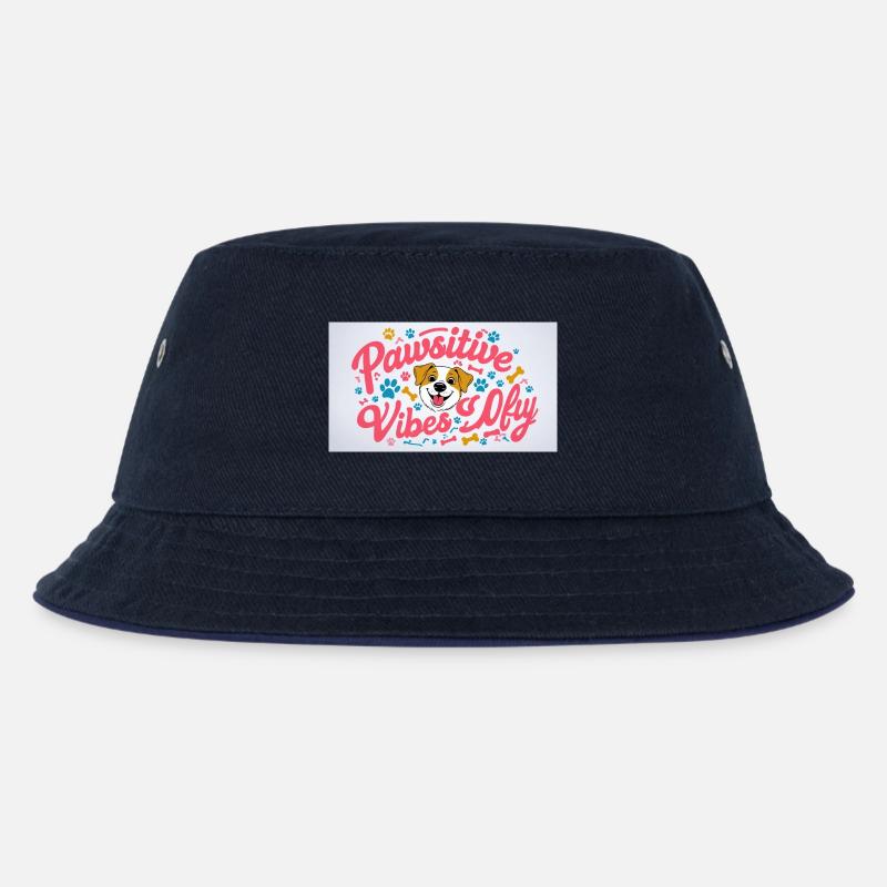 Hunde Design - Kinder Bucket Hat - navy/navy