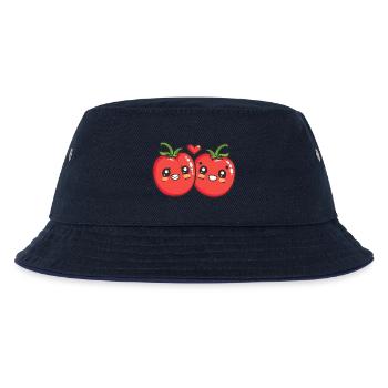 Tomato Couple Love Heart Comic - Kids’ Bucket Hat - navy/navy - Front