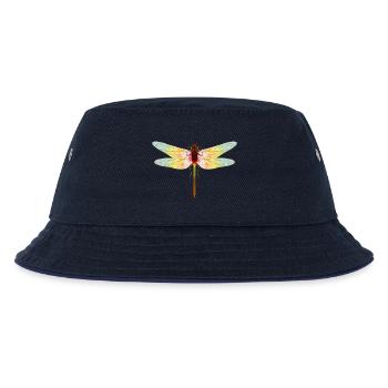 Schillernde Libelle – Filigranes Insektenmotiv - Kinder Bucket Hat - navy/navy - Vorne