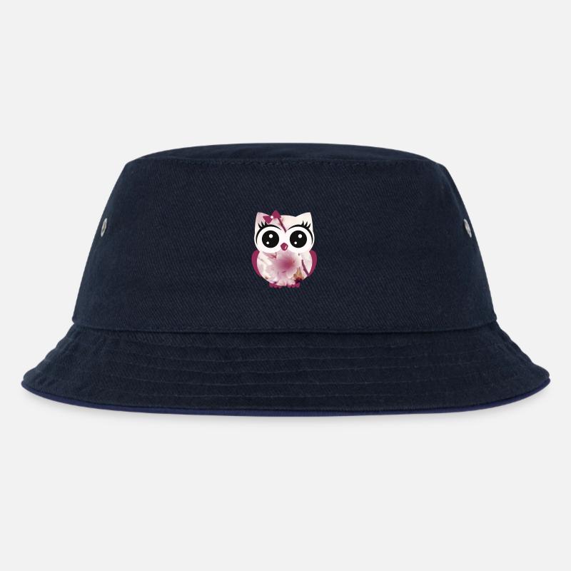 Eule Orchidee - Kinder Bucket Hat - navy/navy