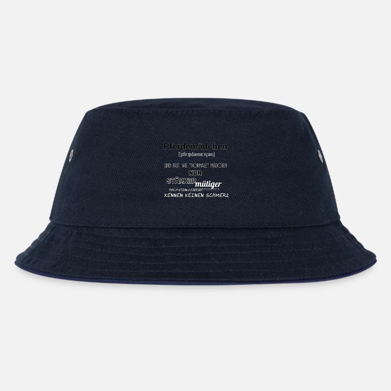 Was sind Pferdemädchen? - Kinder Bucket Hat - navy/navy