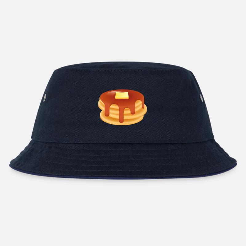 Smiley Pancake - Kinder Bucket Hat - navy/navy